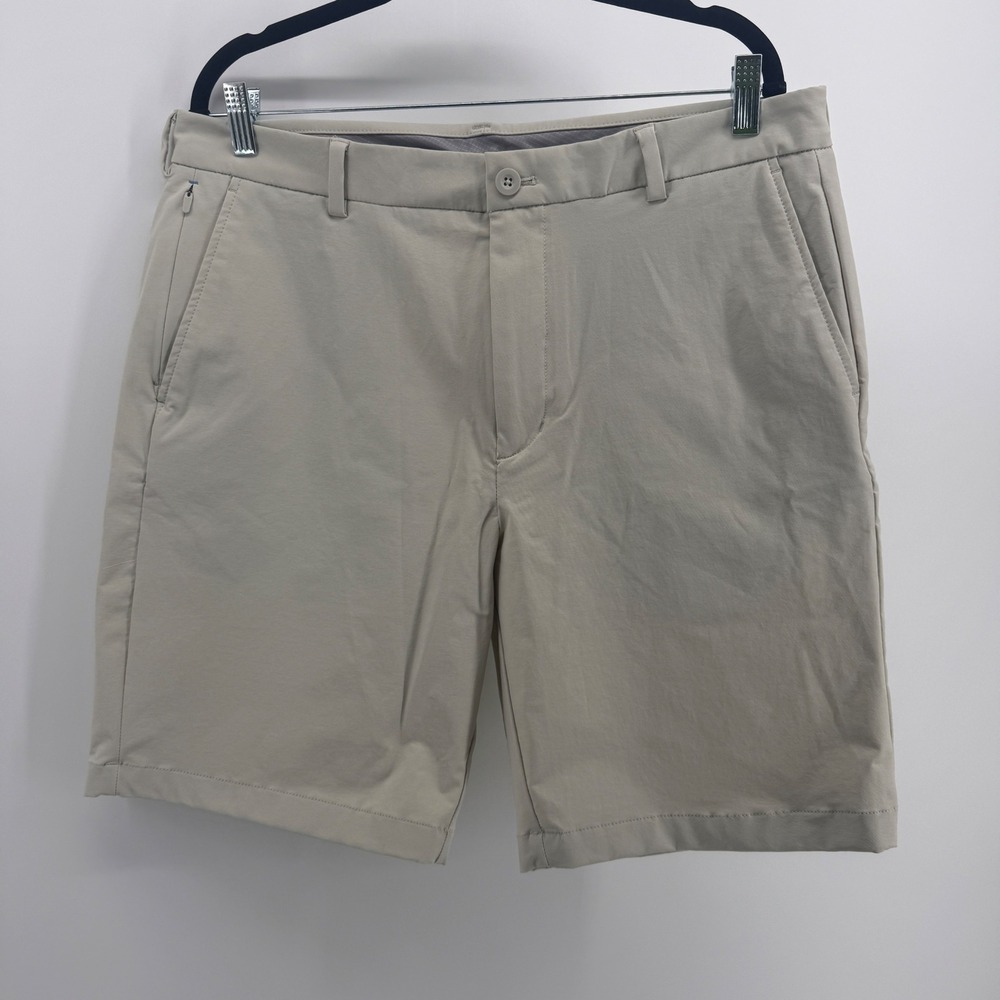 Vineyard Vines On-The-Go Shorts Mens 34 Khaki Tan Performance Golf Stretch OTG